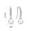 Philip Jones Jewellery Silver Plated Pearl Drop Earrings Created with Swarovski Crystals 7