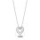 Philip Jones Jewellery Silver Plated Double Heart Necklace Created with Swarovski Crystals 7