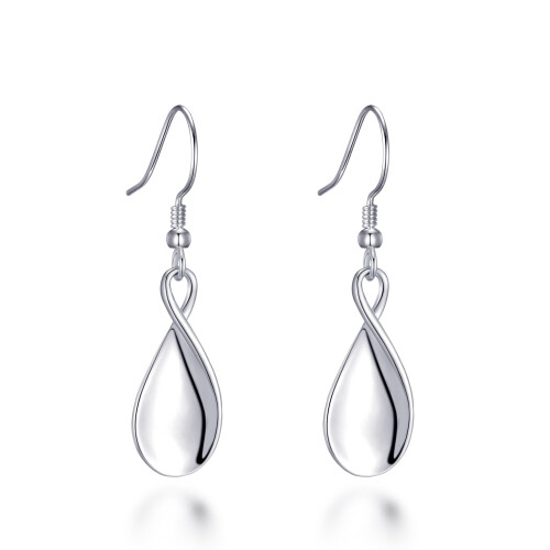 Philip Jones Jewellery Sterling Silver Infinity Curve Earrings 1