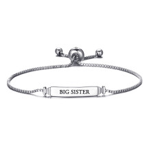 Big Sister ID Friendship Bracelet Created with Swarovski Crystals
