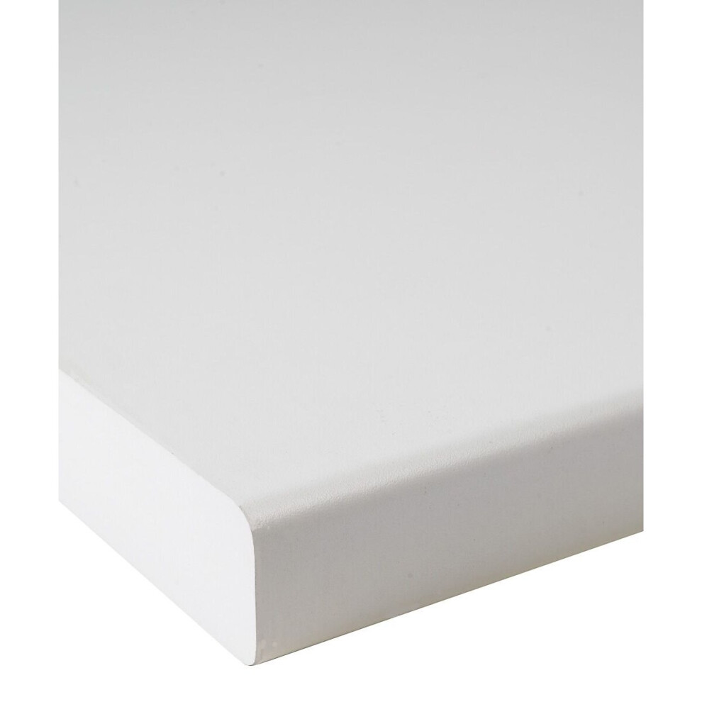 (1500 x 600mm, Length + Width Cut) Matt White Laminate Kitchen Worktop 30mm