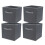 GEEZY (4) GEEZY Storage Boxes Foldable Square Canvas Collapsible Folding Fabric Cubes Box Toys 1