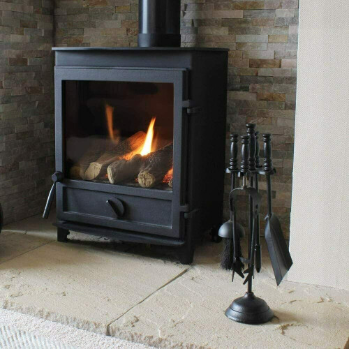 4 Piece Traditional Fireplace Companion Set Iron Fire Burner Tool 1