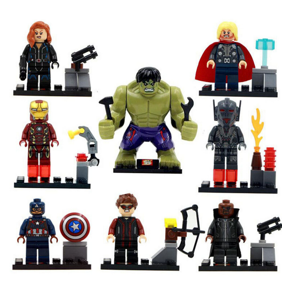 8PCS Superheroes Minifigure Fit Lego Building Block Kids Toy UK