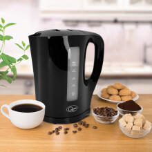 Quest 35109 1.7L Black Kettle with Spout Filter, Water Level Indicator & 2200W Fast Boil