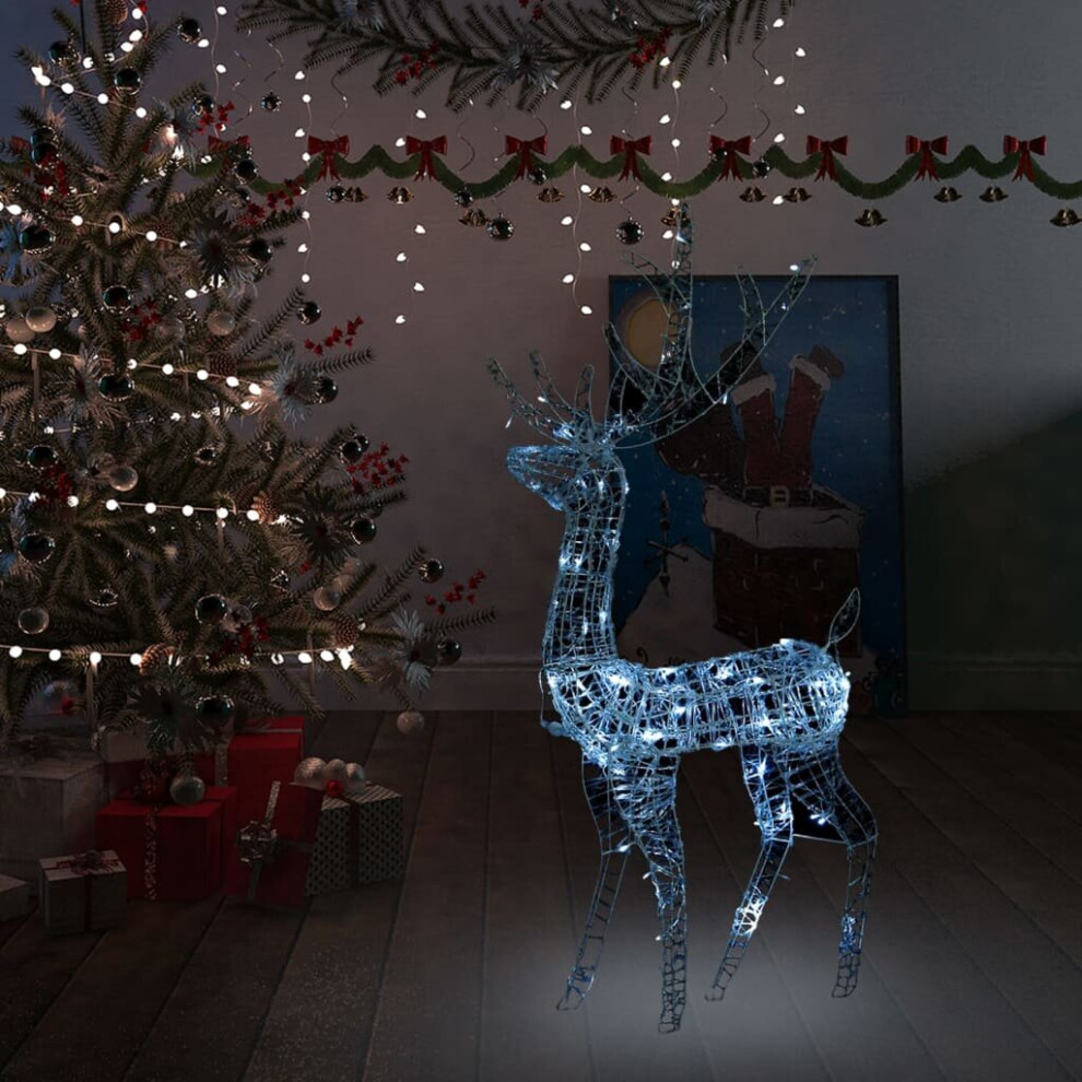 Vidaxl Acrylic Reindeer Christmas Decoration 140 Leds Cold White Xmas Set