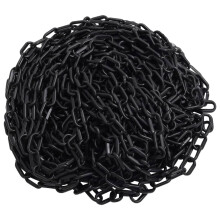vidaXL Warning Chain Black 30 m ?6 mm Plastic Security Chain Barrier Link