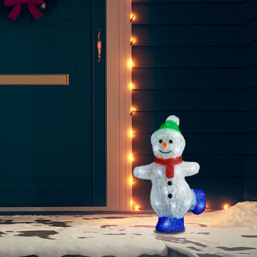 Vidaxl Led Christmas Acrylic Snowman Figure Indoor And Outdoor Xmas Decoration