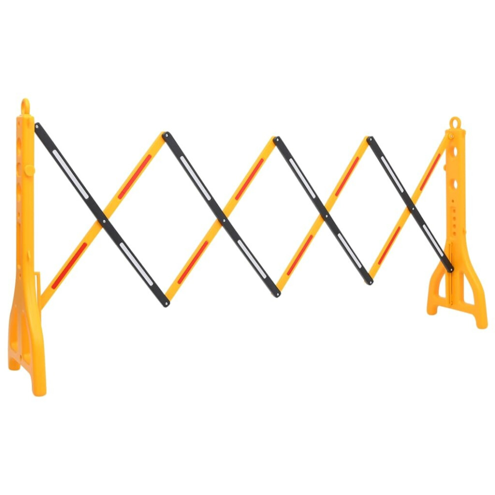 vidaXL Folding Traffic Barrier Yellow and Black 250x38x96 cm Road Barriers