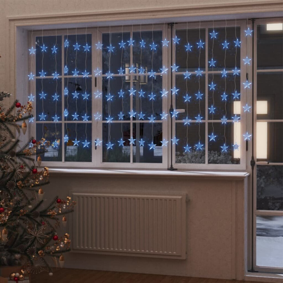Vidaxl Led Star Curtain Fairy Lights 500 Led Blue 8 Function String Light