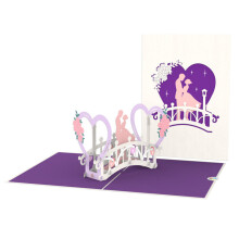 Couple Laser Cut Pop Up Greeting Card Any Occasion Love Kate's Card Moments