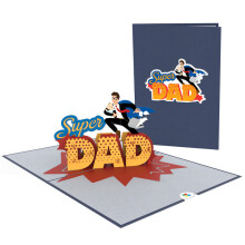 Super Dad Laser Cut Pop Up Greeting Card Any Occasion Love Kate's Card Moments