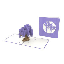 Wisteria Laser Cut Pop Up Greeting Card Any Occasion Love Kate's Card Moments