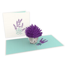 Lavender Laser Cut Pop Up Greeting Card Any Occasion Love Kate's Card Moments