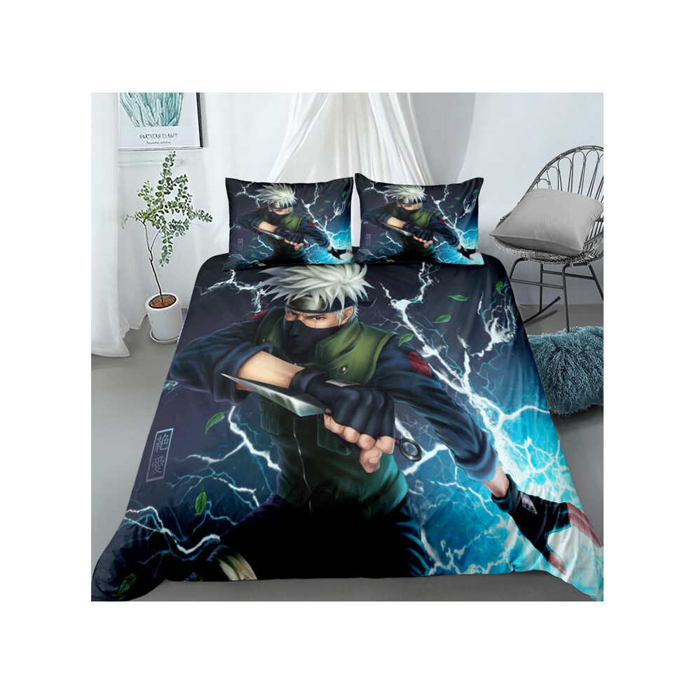 (Style 19, Double) Naruto Bedding Single Double Duvet Cover Cartoon U