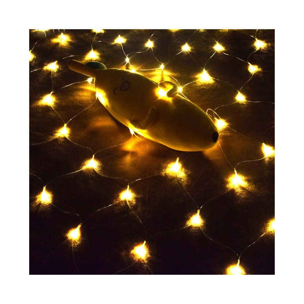 (Warm Uk-3X2m-200Leds) Net Mesh Christmas Fairy String Lights Xmas Party Outdoor 3M*2M 200Led Eu Us White