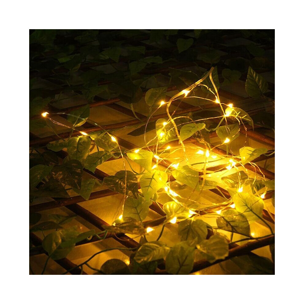 (Yellow, 4M(40Led)) LED Battery String Fairy Light Copper Wire Lights Waterproof Home Party Decor