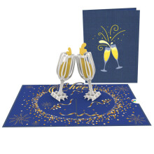 Cheers! Laser Cut Pop Up Greeting Card Any Celebration Love Kate's Card Moments