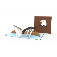 Bald Eagle Laser Cut Pop Up Greeting Card Any Occasion Love Kate's Card Moments