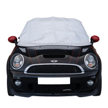 Pukkr Car Windscreen Cover: UV-Reflective Aluminium Foil Window Shade for Sun & Frost Protection, 147x100 cm, Anti-Theft Flaps