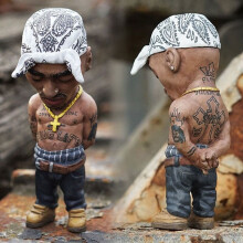 (White) 2Pac Shakur B.I.G. Notorious Biggie Action Figure Rap Star Figurine Ornament