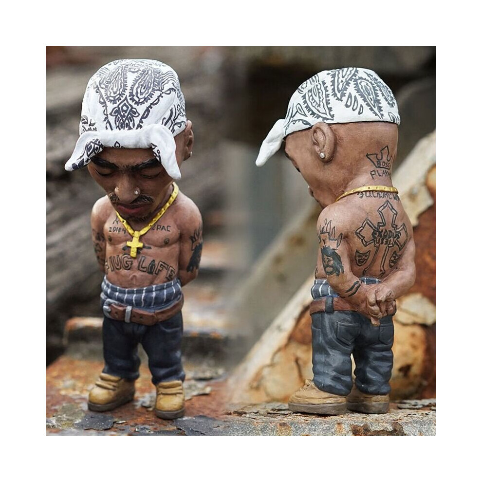 (White) 2Pac Shakur B.I.G. Notorious Biggie Action Figure Rap Star Figurine Ornament