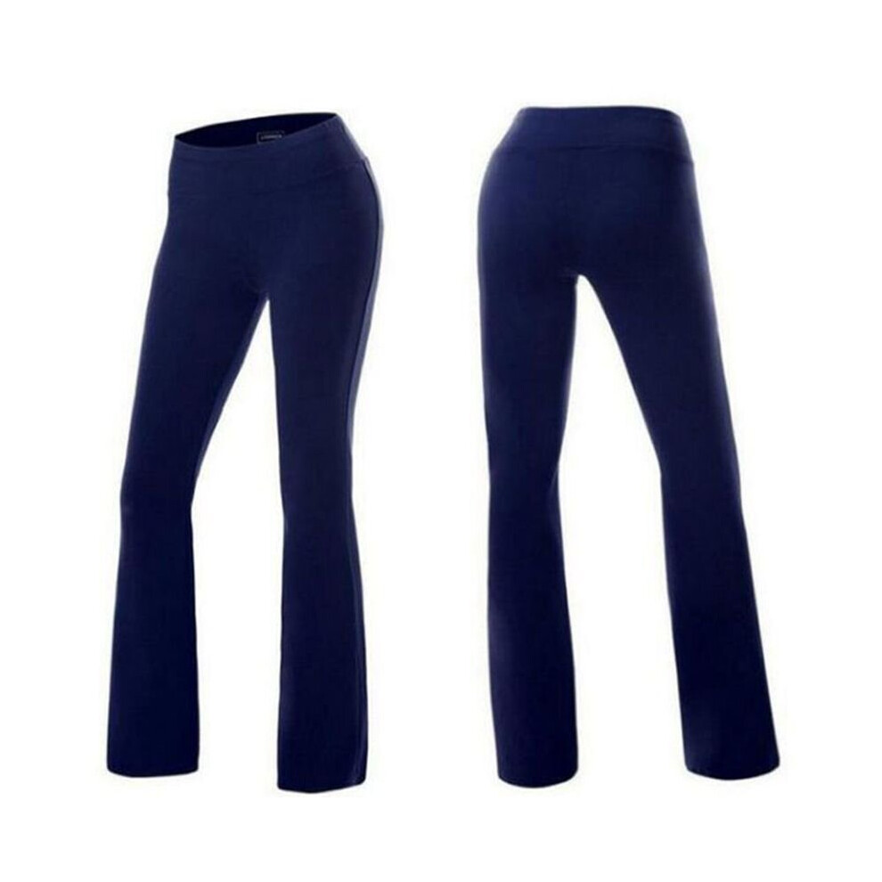 (NavyBlue, M) Women Bootcut Yoga Pants Bootleg Flared Trousers Casual Stretch Sports Leggings