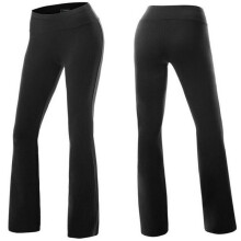 (Black, S) Women Bootcut Yoga Pants Bootleg Flared Trousers Casual Stretch Sports Leggings