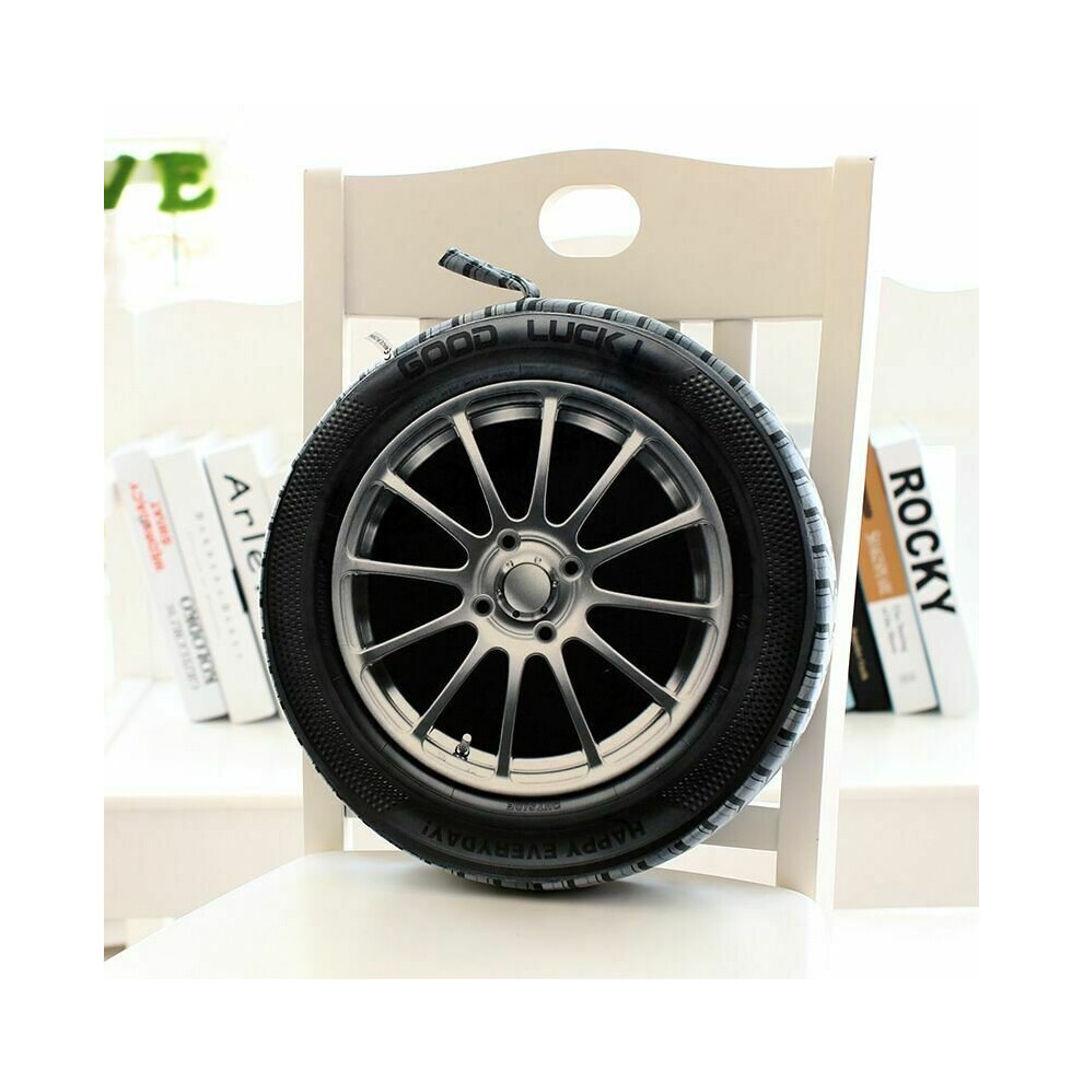 (Ordinary, 38cm) 38cm Pillow Car Wheel Tire Plush Cushion 3D Print Automobile Novelty Gift