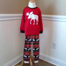 (Kids, 8T) Moose Fairy Christmas Family Pajamas Set Adult Women Kids Sleepwear Nightwear
