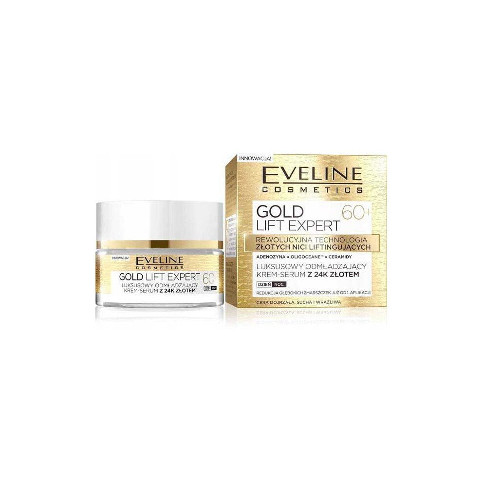 Eveline Gold Lift Expert 60+, Luksusowy OdmåAdzajäCy Krem-Serum Z 24K ZåOtem, 50 Ml