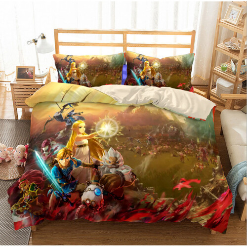 (Style 09, Single) Zelda Warrior Bedding Single Double Duvet Cover
