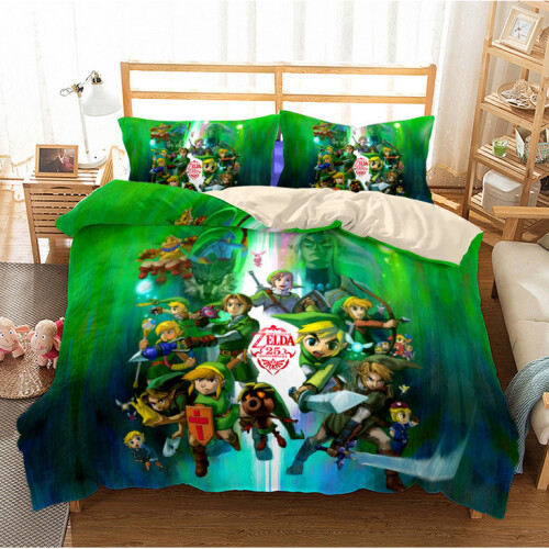 (Style 02, Single) Zelda Warrior Bedding Single Double Duvet Cover