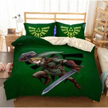 (Style 13, Single) Zelda Warrior Bedding Single Double Duvet Cover