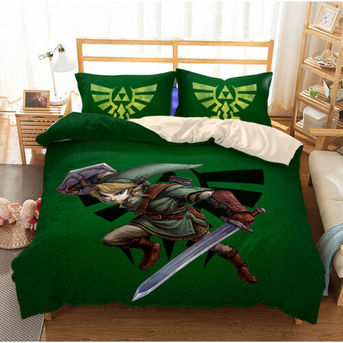 (Style 13, Single) Zelda Warrior Bedding Single Double Duvet Cover