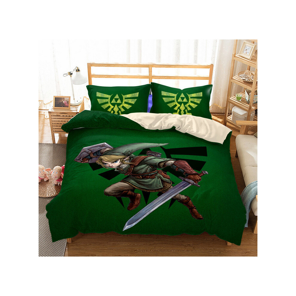 (Style 13, Single) Zelda Warrior Bedding Single Double Duvet Cover