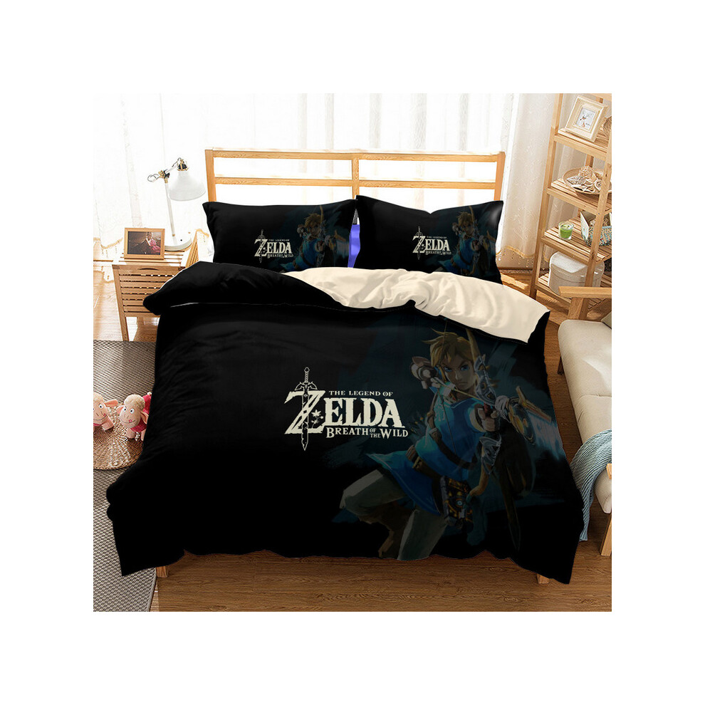 (Style 12, Single) Zelda Warrior Bedding Single Double Duvet Cover