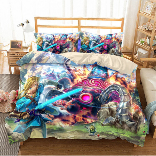 (Style 17, Double) Zelda Warrior Bedding Single Double Duvet Cover