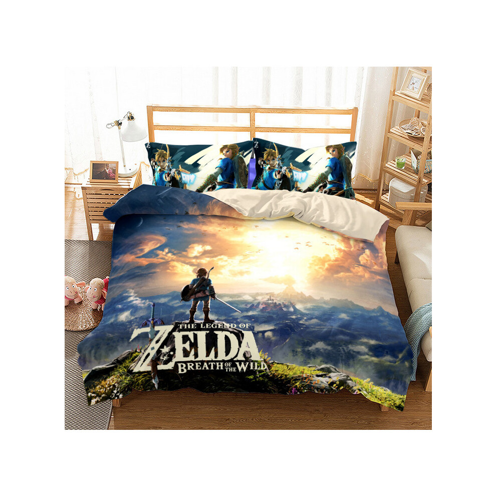 (Style 14, Single) Zelda Warrior Bedding Single Double Duvet Cover
