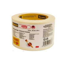 Scotch Beige Masking Tape (L) 50M (W) 24mm x 3 ROLLS