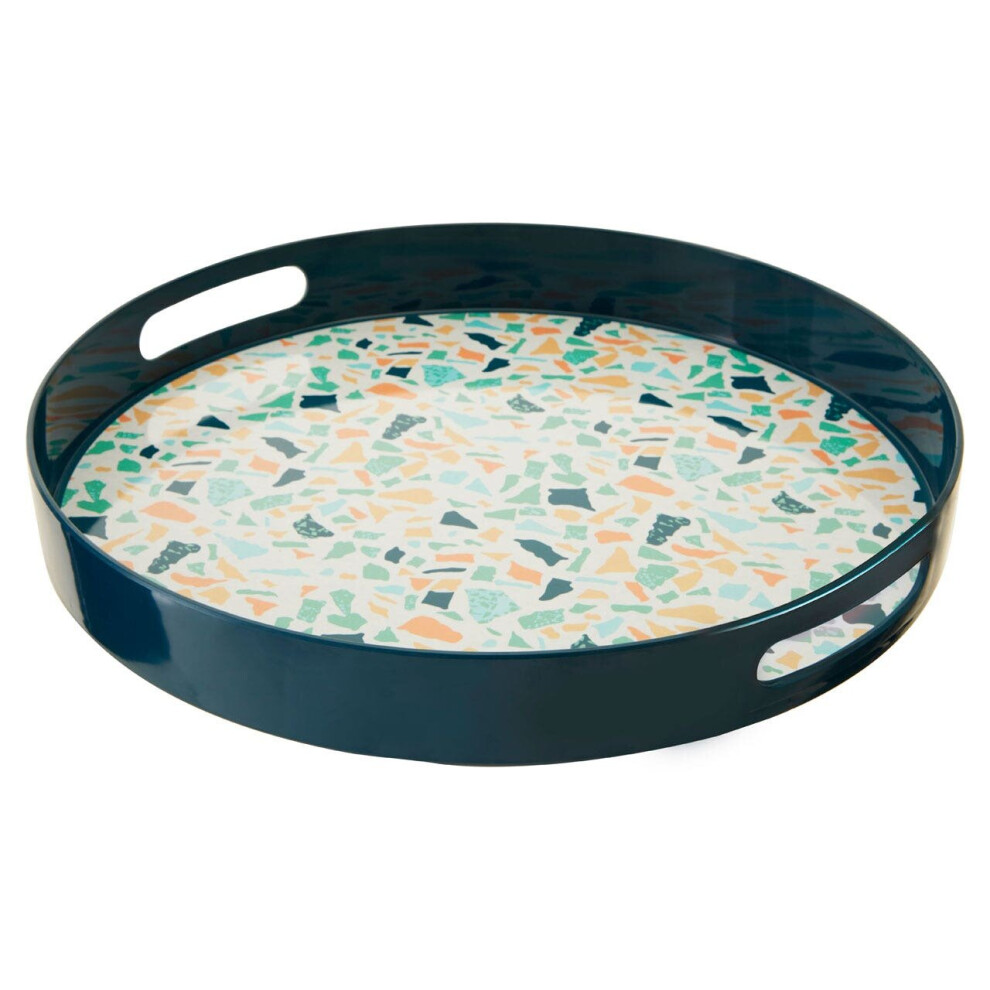 Mimo Terrazzo Round Tray, Robust Melamine