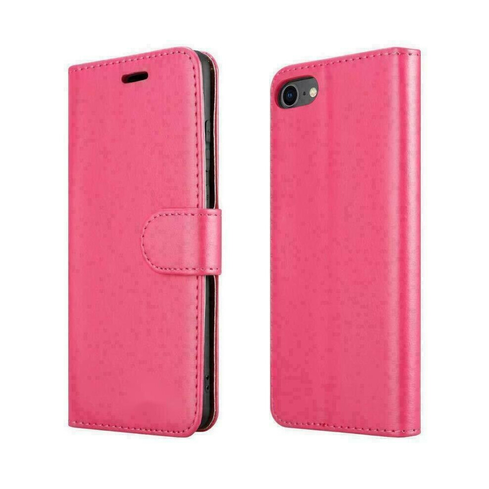 (Pink) For iPhone Elite Leather Flip Wallet Cover Apple iPhone 7/8/ SE2020