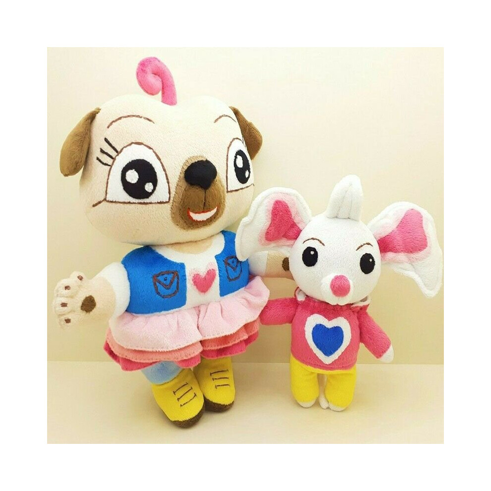 (2pcs) Chip and Potato Plush Toys Pug and Mouse Stuffed Animal Doll Cute Kids Gift