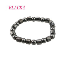 (Black4) Health Care Magnetic Therapy Bracelet Anti-fatigue Weight Loss Slimming Bracelet
