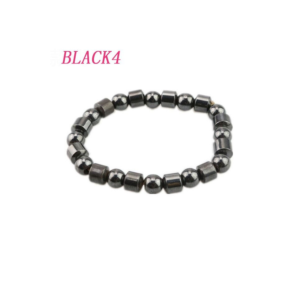 (Black4) Health Care Magnetic Therapy Bracelet Anti-Fatigue Weight Loss Slimming Bracelet Multicoloured