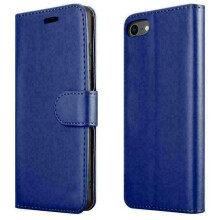 (Blue) For iPhone Elite Leather Flip Wallet Cover Apple iPhone 7/8/ SE2020