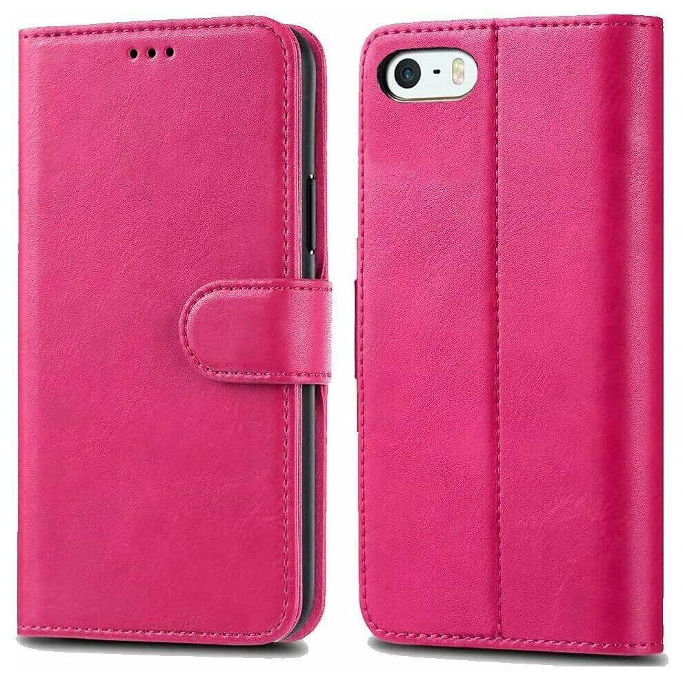 For Apple iPhone 7 & 8 Plus Elite Leather Flip Wallet cover *Pink *