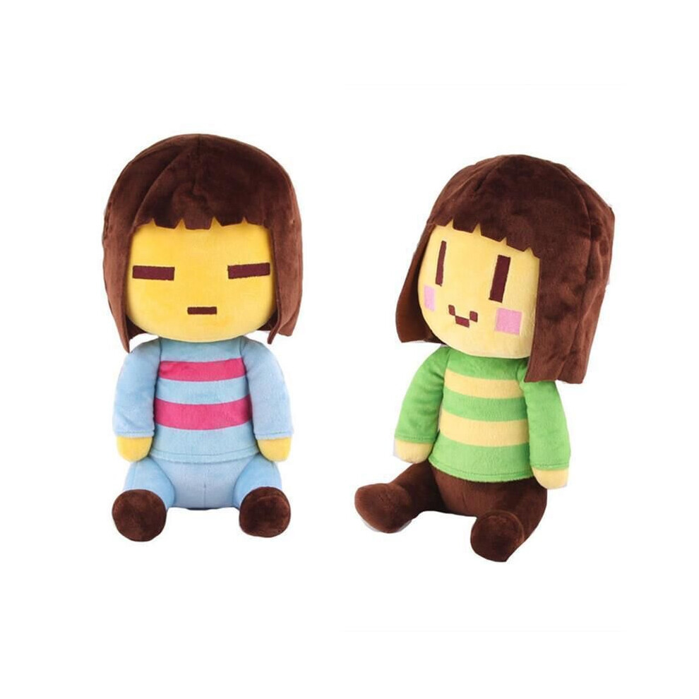 (2pcs) Undertale Frisk Chara Plush Doll Figure Stuffed Toy 20CM Soft Kid Gift Xmas
