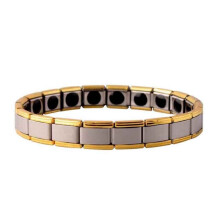 (Color2) Men Women Titanium Steel Therapy Energy Magnetic Bracelet Health Care Gift