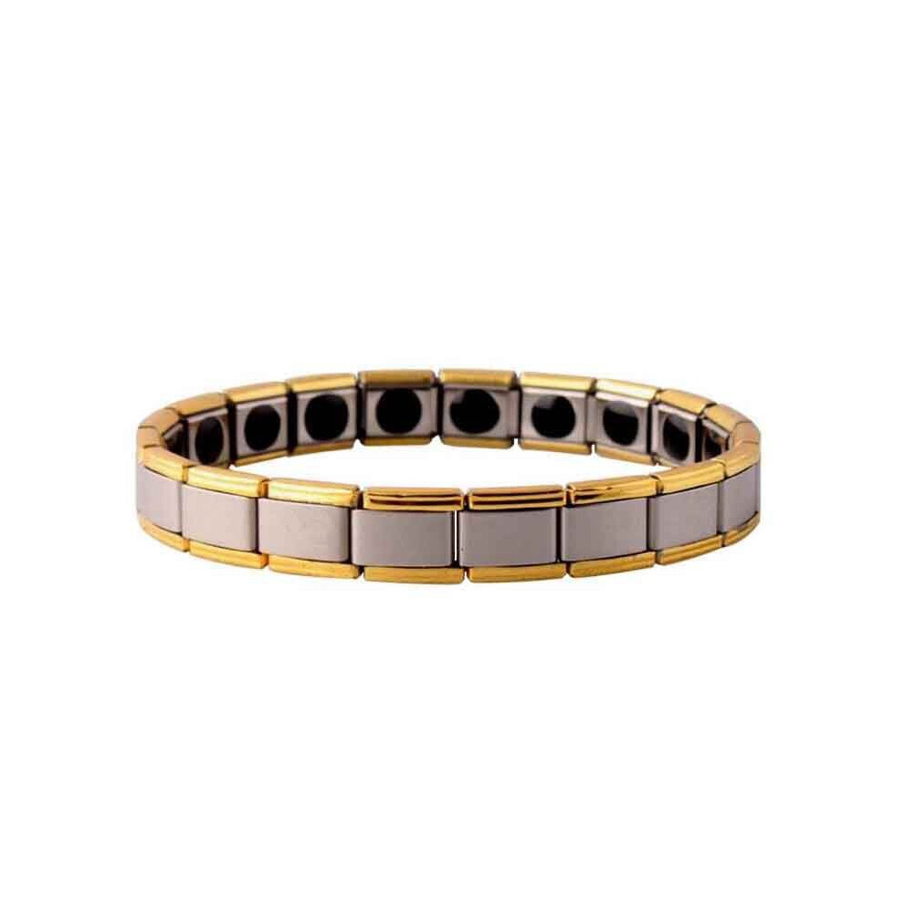 (Color2) Men Women Titanium Steel Therapy Energy Magnetic Bracelet Health Care Gift